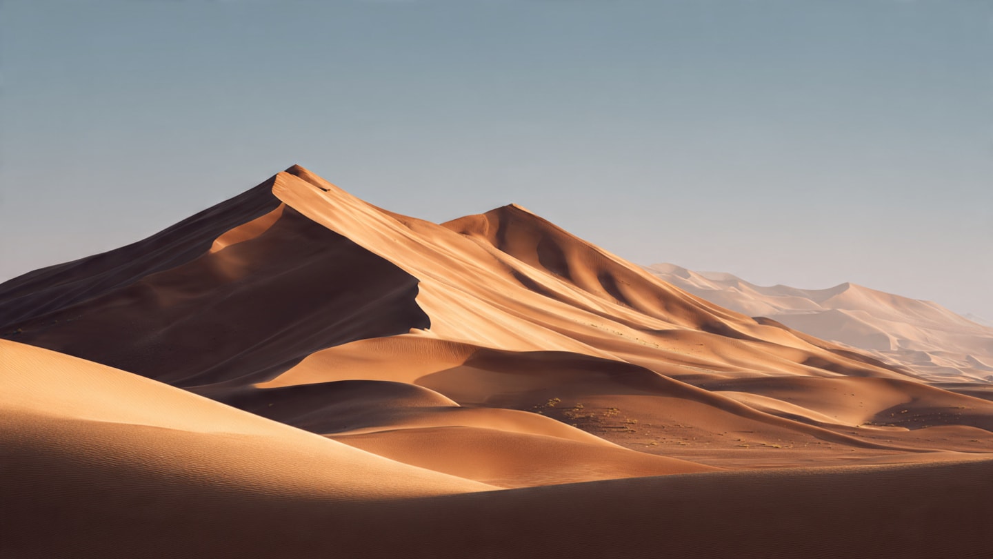Dune du Sahara marocain au coucher du soleil
